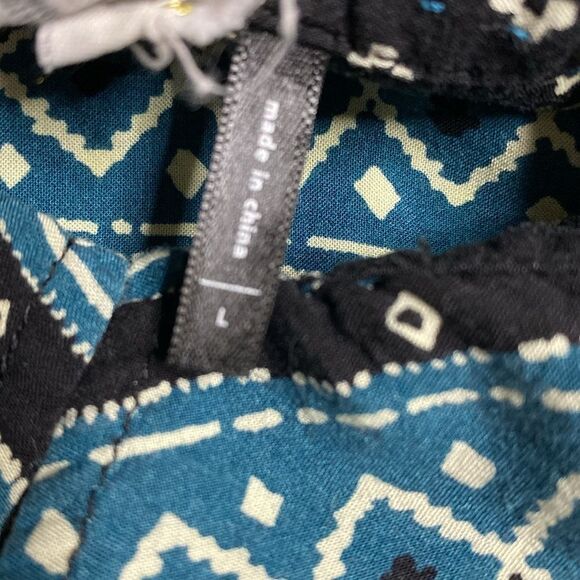 ANTHROPOLOGIE Sleeveless Tunic Button Down Aztec Southwestern Blouse - Picture 10 of 11